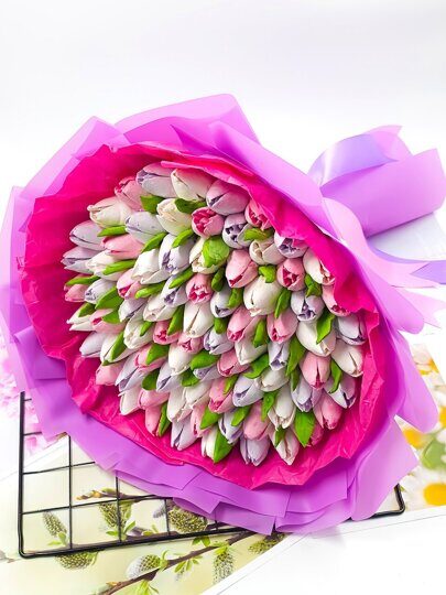 Букет из зефира подарок «Мадам Дофамин»